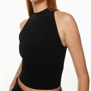 Aritzia Babaton Black Sculpt Knit Tank Black In‎ Large
